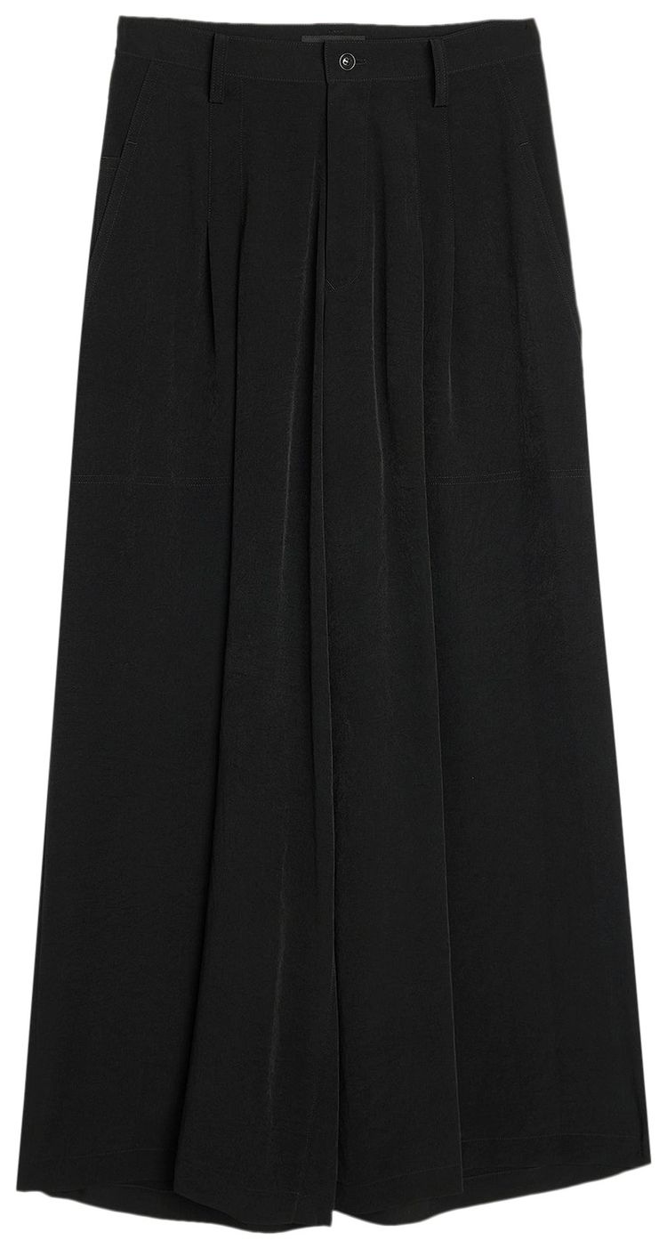 Ys U Doube Tucked Wide Pant Black