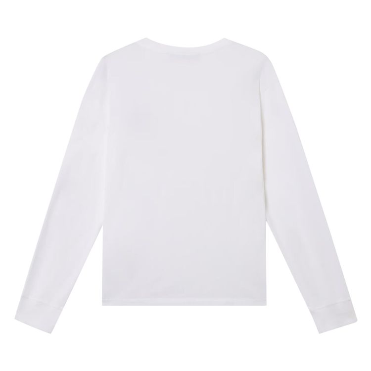 Stone Island Compass Patch Logo Long Sleeve T Shirt White