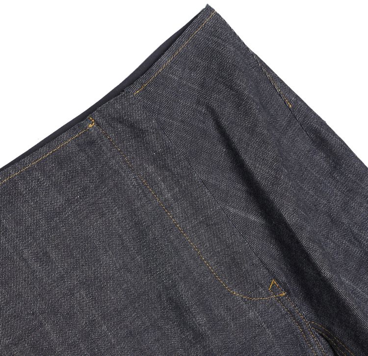 Ys Y Panel Tucked Flare Skirt Indigo