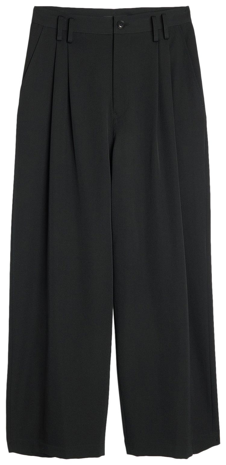 Ys KO Front Double Tucked Pant Black