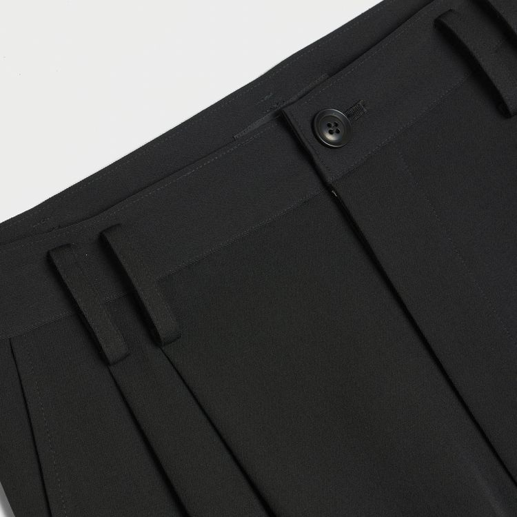 Ys KO Front Double Tucked Pant Black