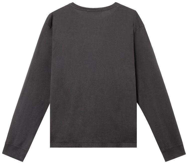 Stone Island Compass Patch Logo Long Sleeve T Shirt Black
