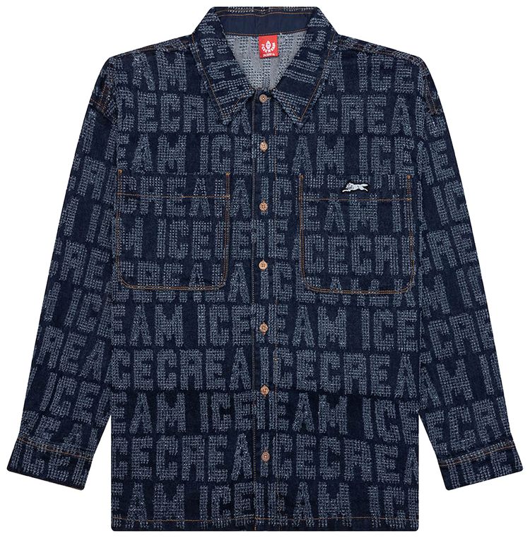 Icecream Oversized Echo Long Sleeve Shirt Blue Moon