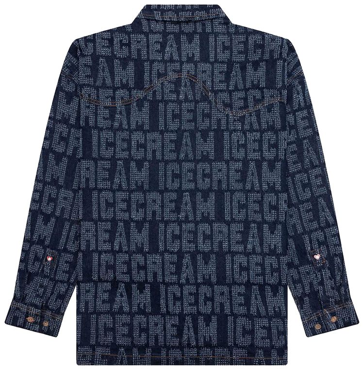 Icecream Oversized Echo Long Sleeve Shirt Blue Moon