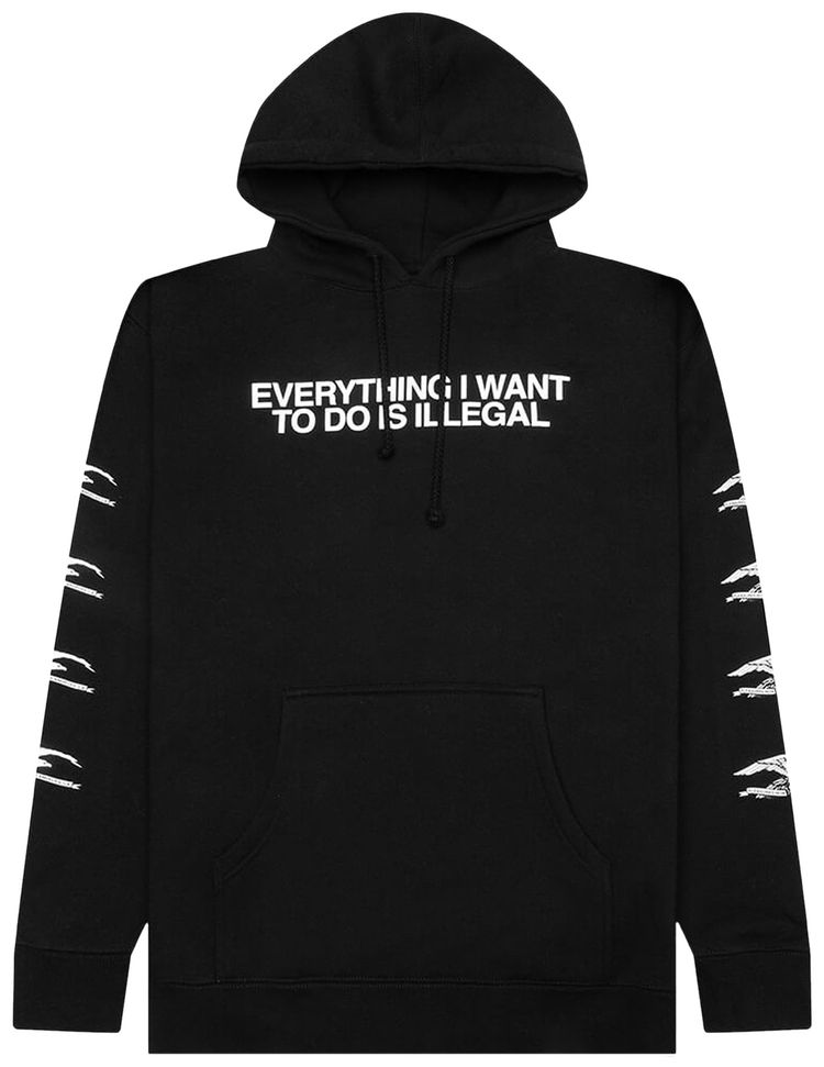 Pleasures Illegal Hoodie Black