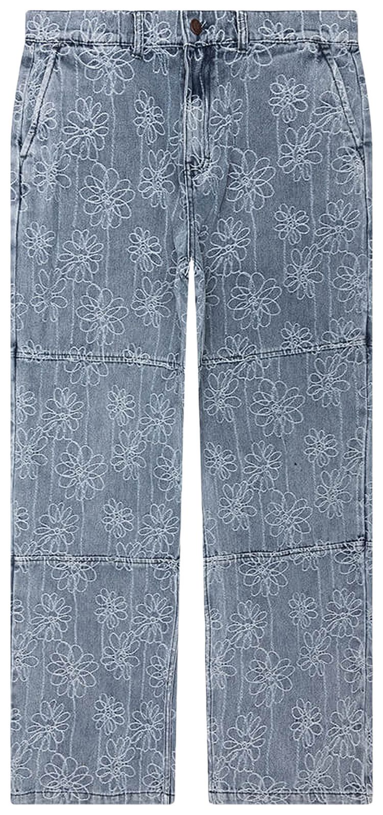 Honor The Gift Flower Denim Pant Light Indigo