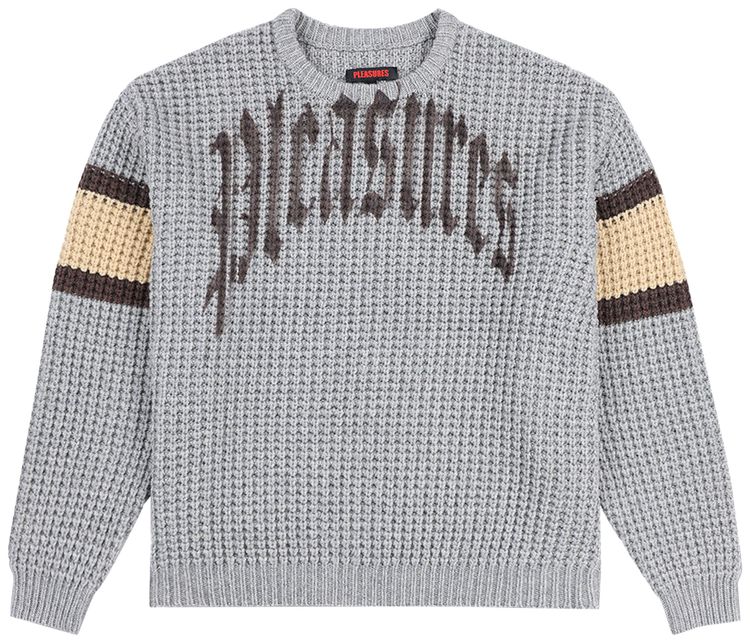 Pleasures Twitch Chunky Knit Sweater Heather Grey