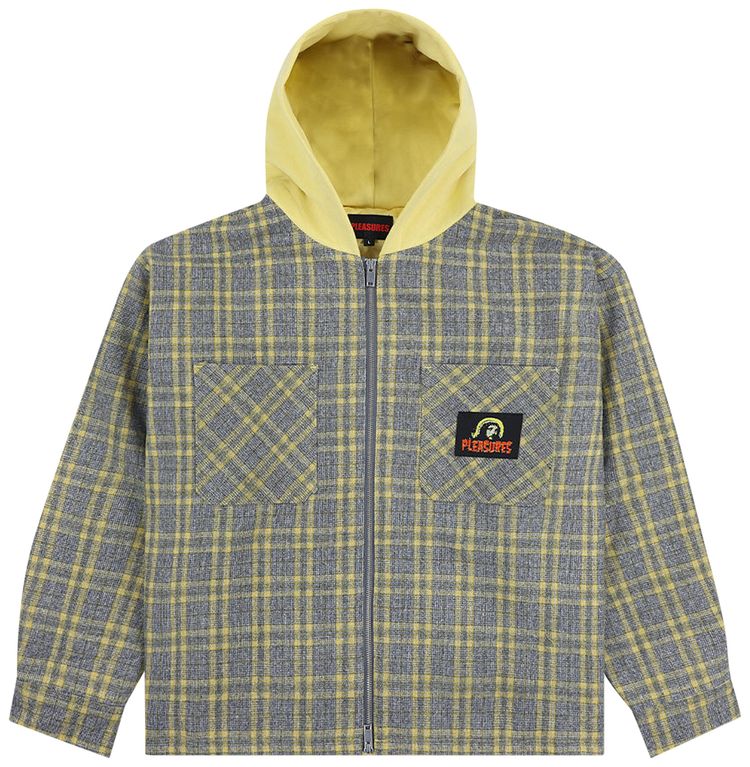 Pleasures Wolf Hooded Overshirt Grey