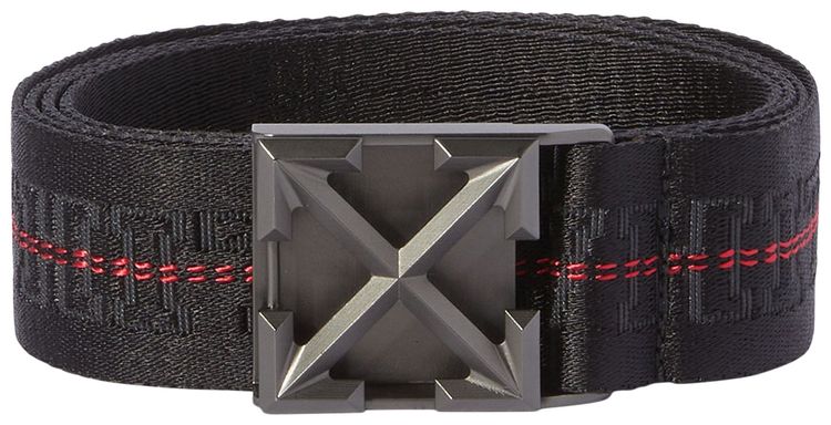 Off White Tape Belt Black