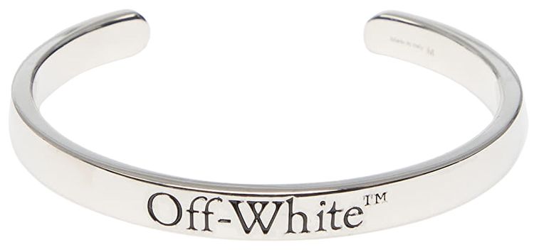 Off White Bangle Bracelet SilverBlack