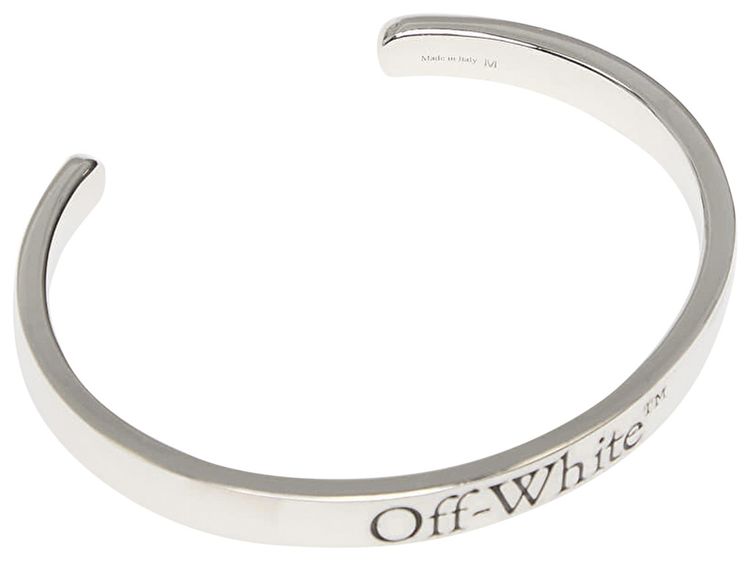 Off White Bangle Bracelet SilverBlack