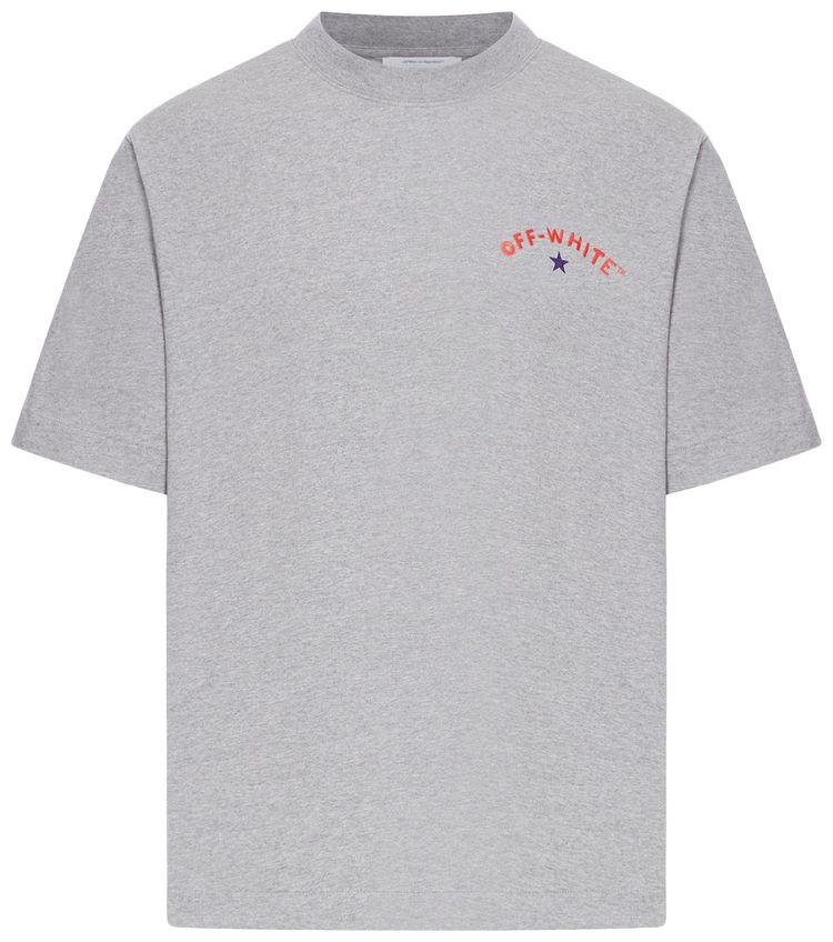 Off White Star Arrow Skate Short Sleeve Tee Grey Melange