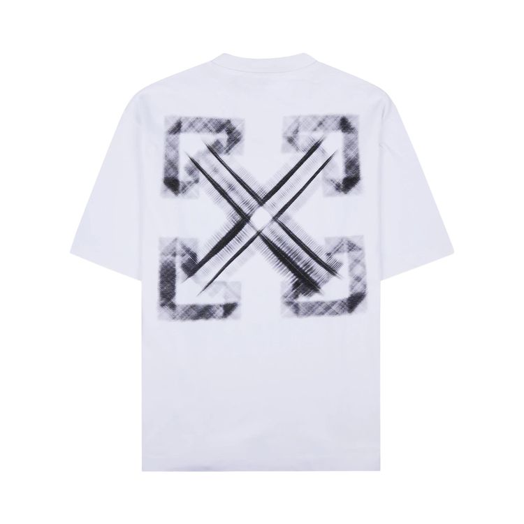 Off White Vibe Arrow Skate Short Sleeve Tee WhiteBlack