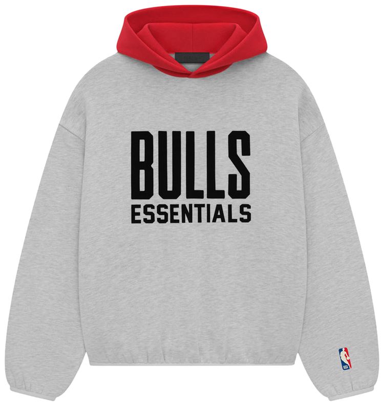 Fear of God Essentials x NBA Bulls Hoodie Light Heather