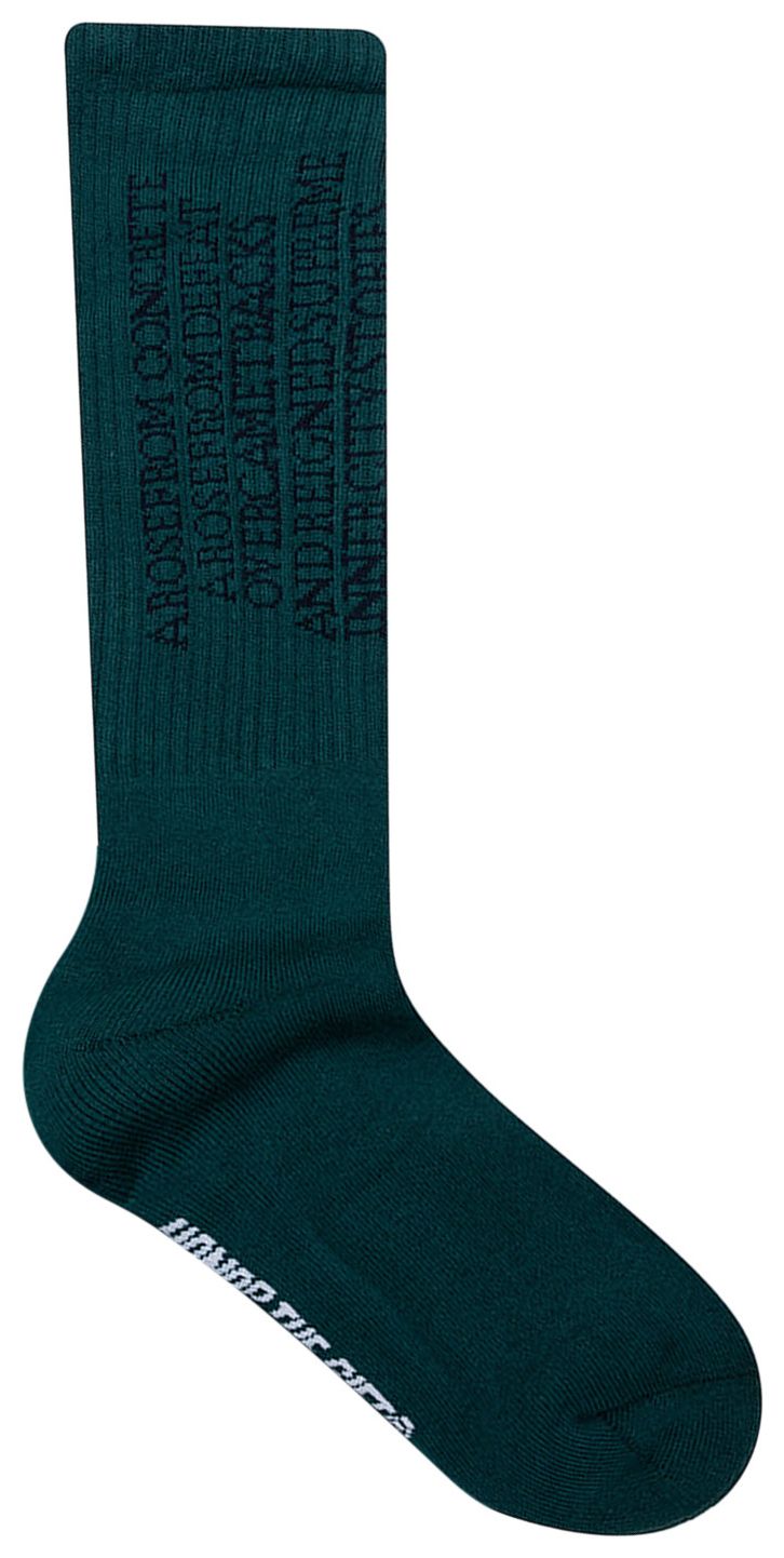 Honor The Gift Concrete Rose Ribbed Sock Green