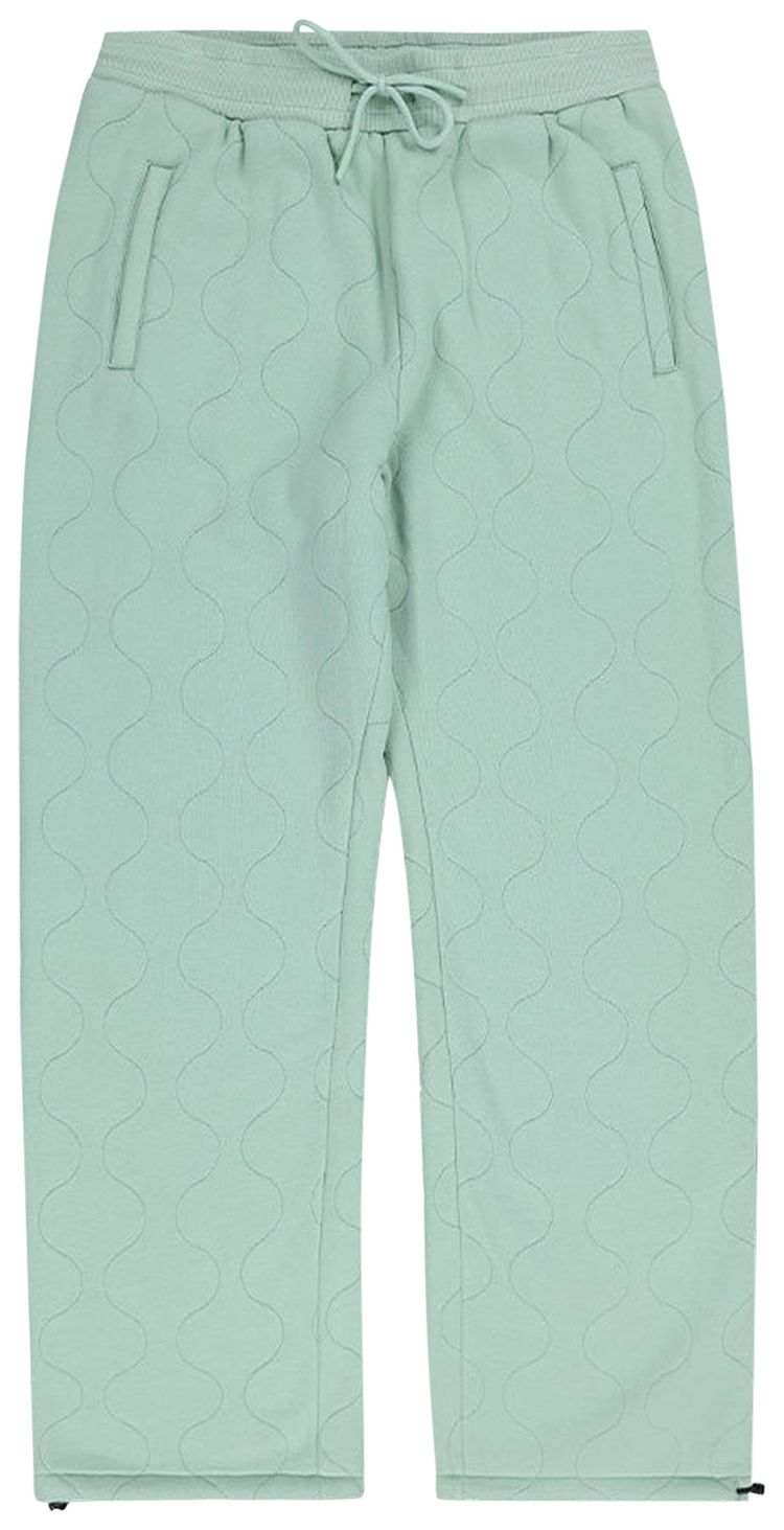 Pleasures Wave Quilted Easy Pants Matcha