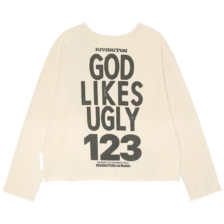 RIVINGTON roi Rebis Clayton Long Sleeve T Shirt Vintage White