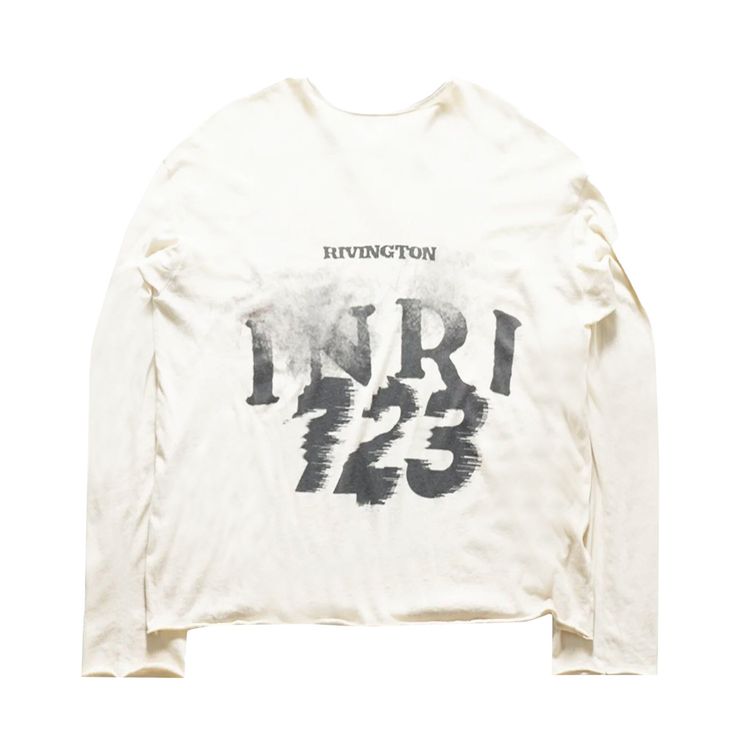 RRR123 Inri Enemy Long Sleeve T Shirt Vintage White