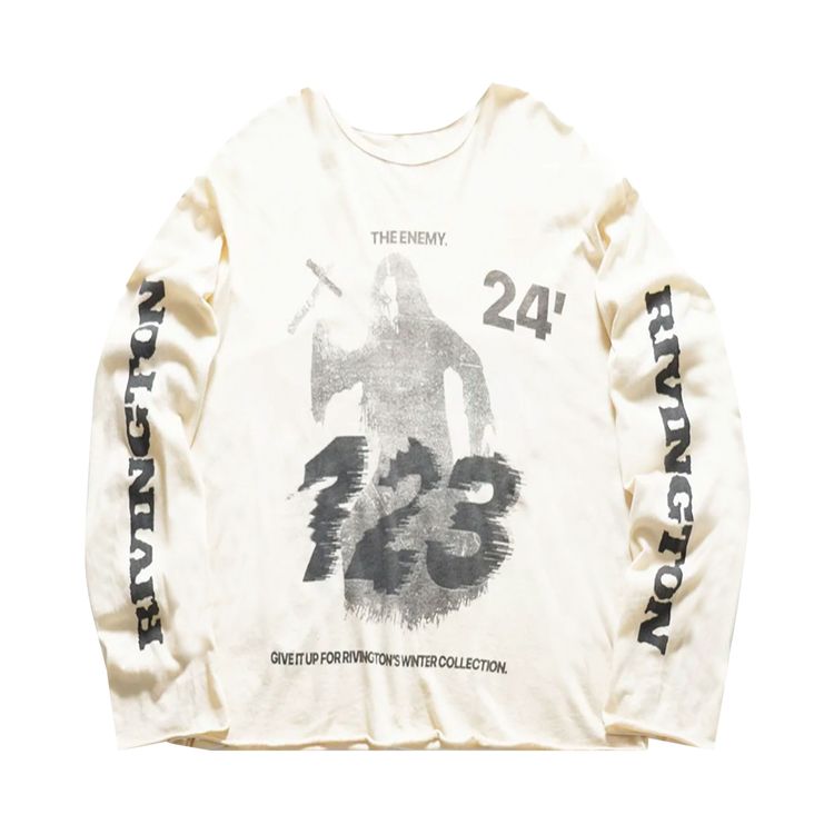 RRR123 Inri Enemy Long Sleeve T Shirt Vintage White