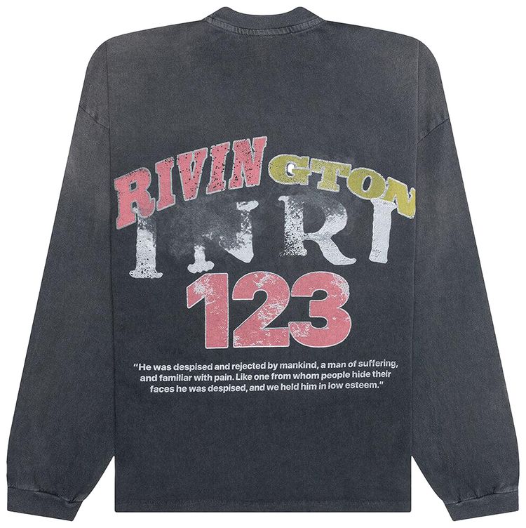 RIVINGTON roi Rebis Inri Snake Long Sleeve T Shirt Vintage Black