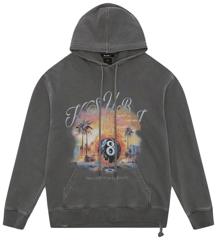 Ksubi World Order Biggie Hoodie Charcoal
