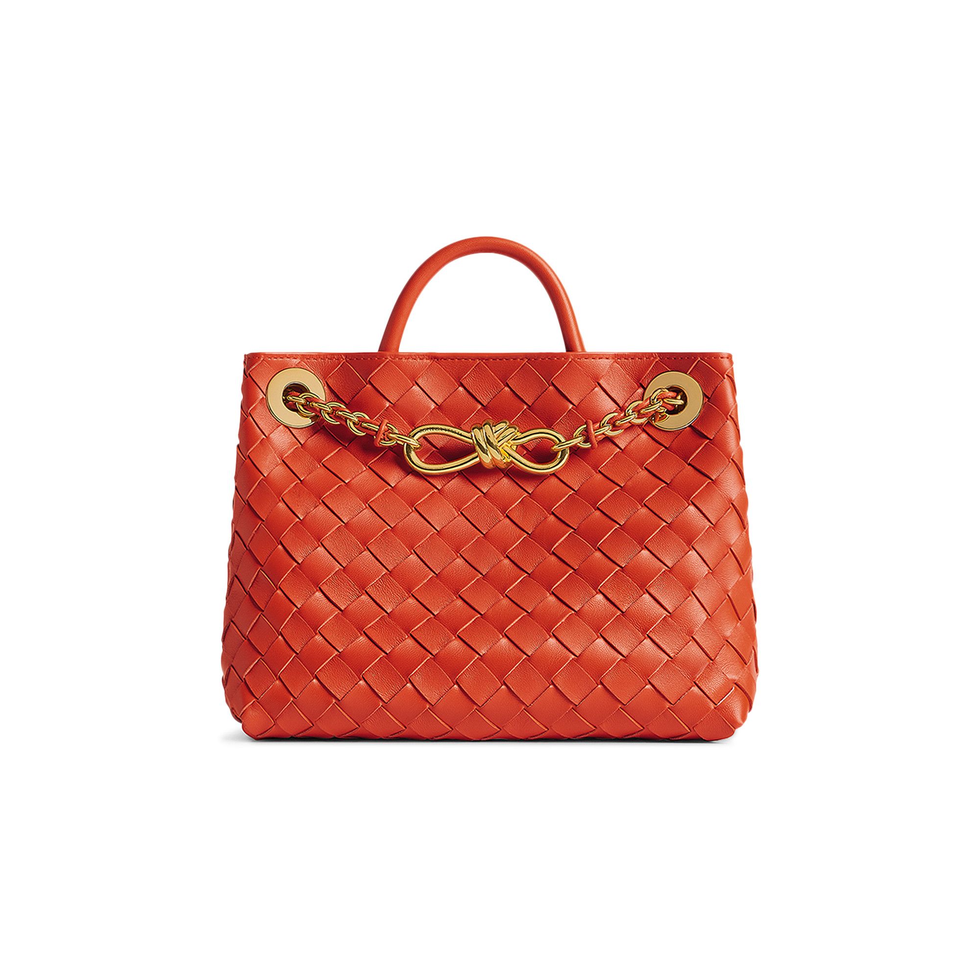 Buy Bottega Veneta Small Andiamo With Chain 'Orange/Mid Brass