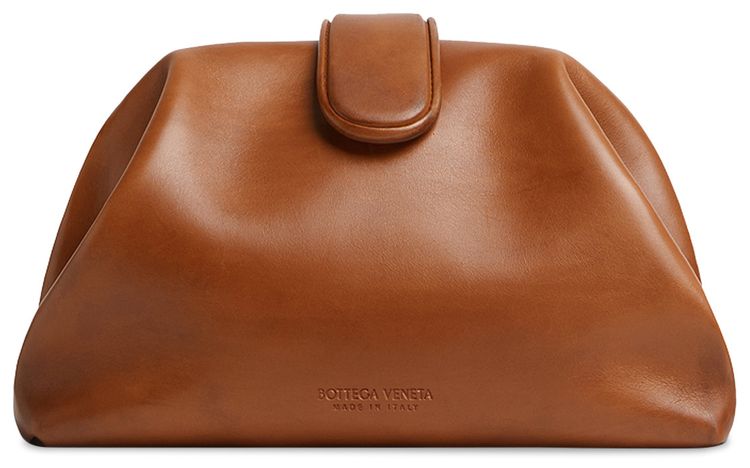 Bottega Veneta Lauren 1980 Clutch Bag Light WoodMid Brass