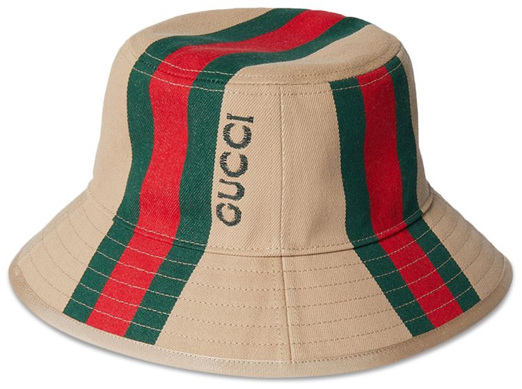 Gucci Web Bucket Hat Camel