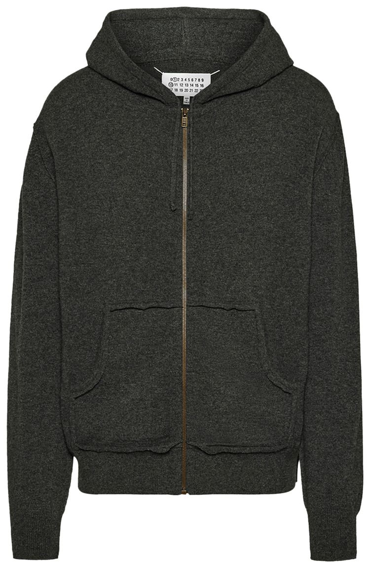 Maison Margiela Zipped Hoodie Dark Grey