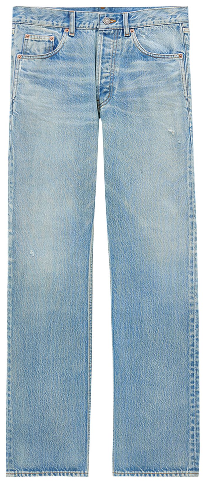Saint Laurent Loose Straight Jeans Blue Beat