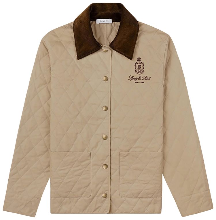 Sporty  Rich Vendome Quilted Jacket Beige