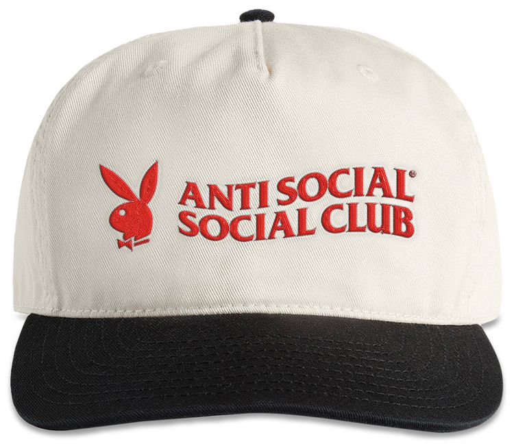 Anti Social Social Club x Playboy Of The Year Snapback WhiteBlack