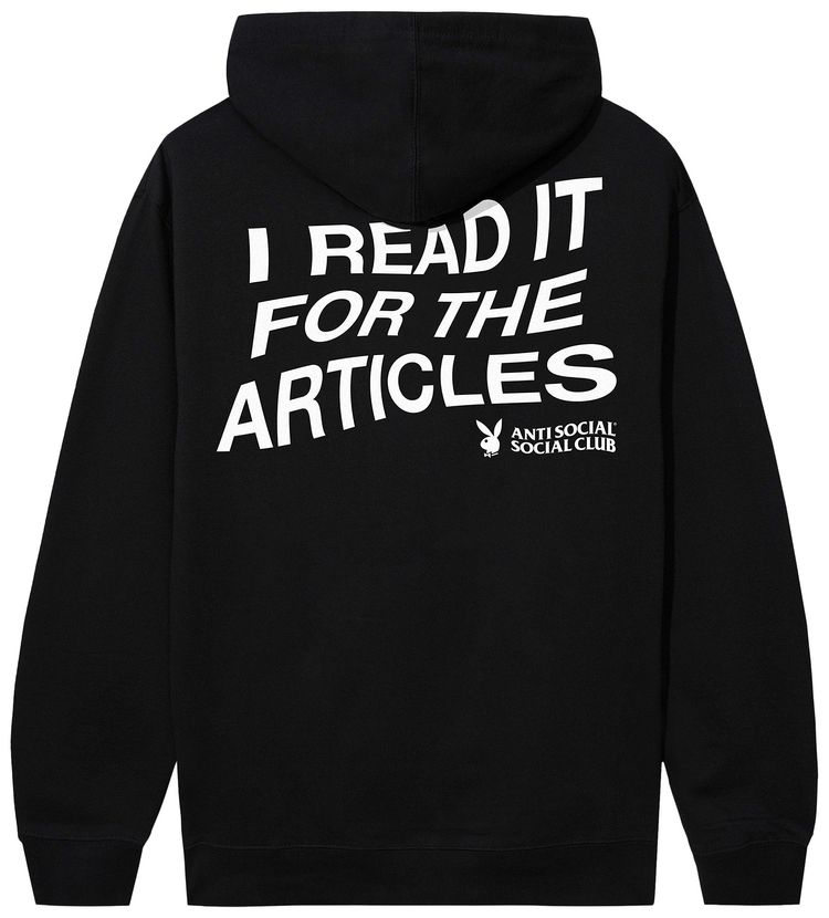 Anti Social Social Club x Playboy Read It Hoodie Black
