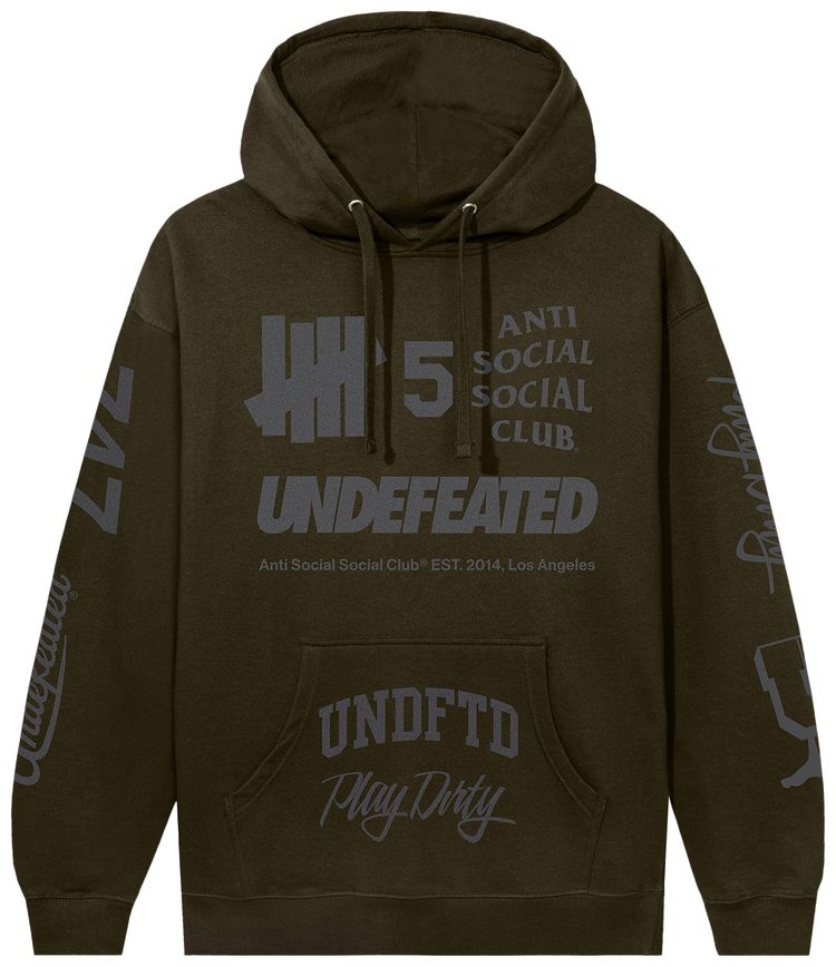 Anti Social Social Club x Undefeated Schizophrenia Hoodie Army