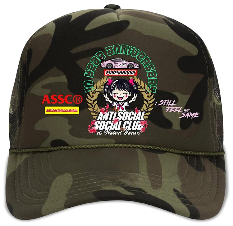 Anti Social Social Club Weird Years Trucker Hat Camo