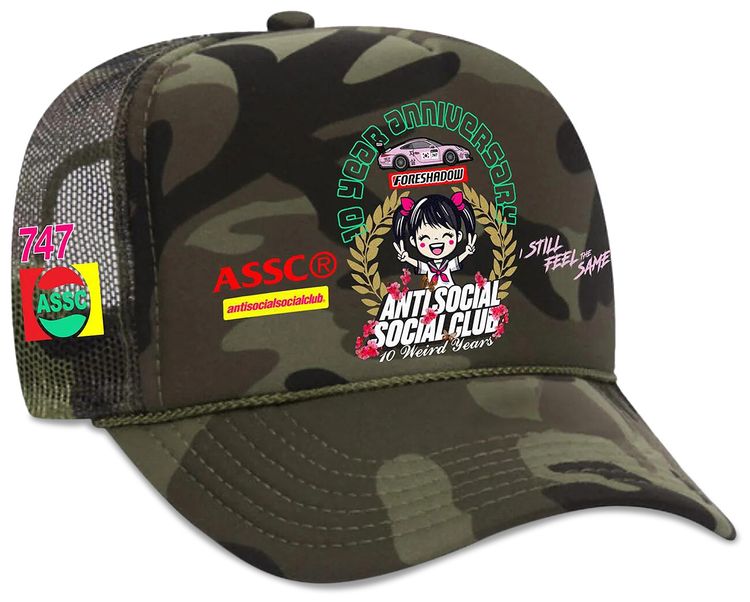 Anti Social Social Club Weird Years Trucker Hat Camo