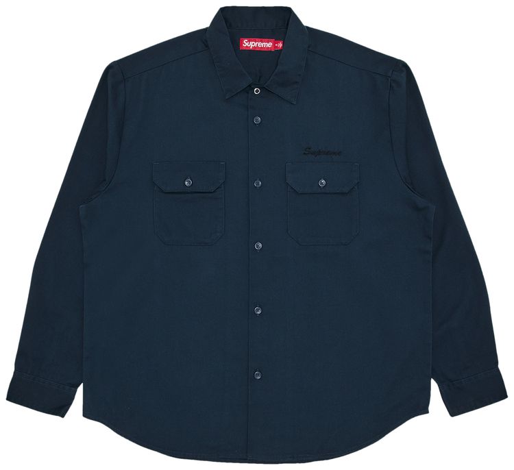 Supreme Snow White Work Shirt Light Navy