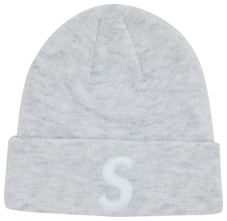 Supreme New Era S Logo Beanie Ash Grey