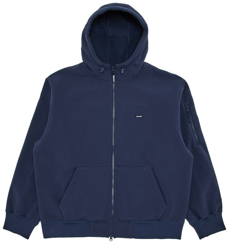 Supreme WINDSTOPPER Zip Up Hooded Sweatshirt Navy