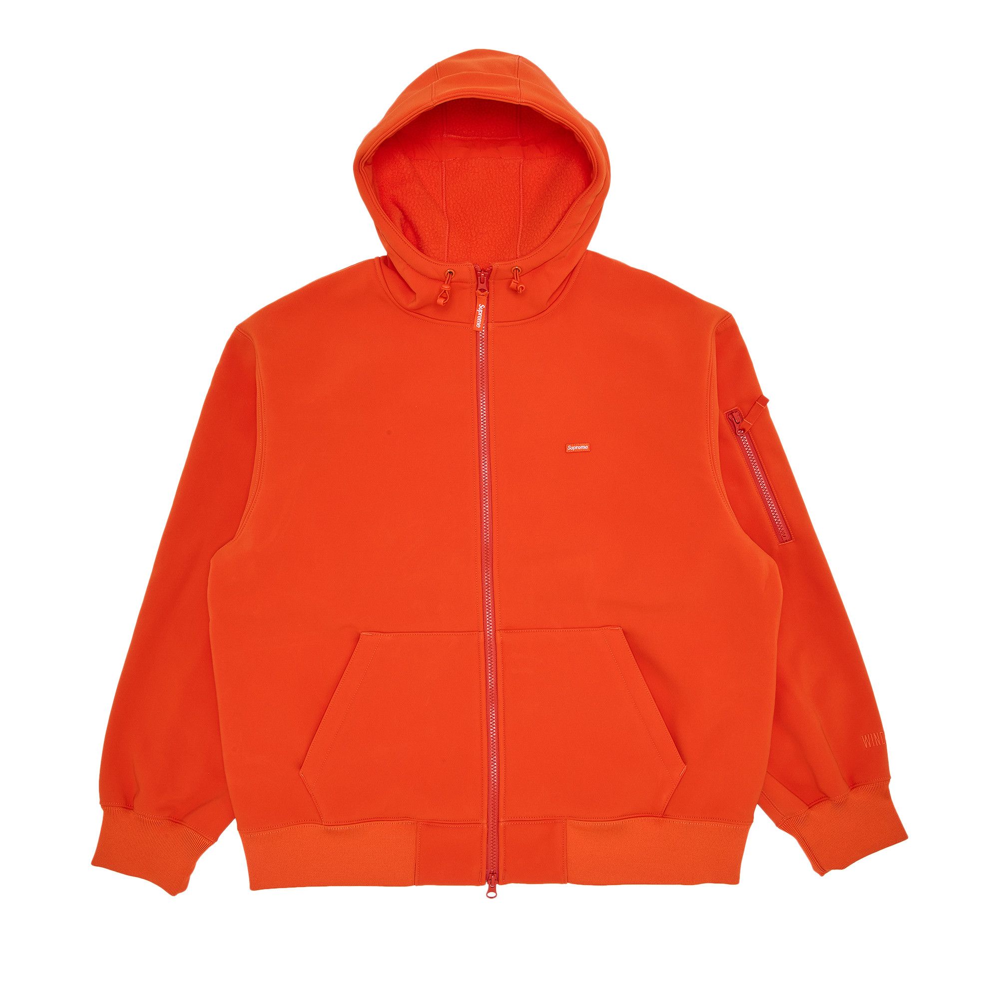 Buy Supreme WINDSTOPPER Zip Up Hooded Sweatshirt 'Orange