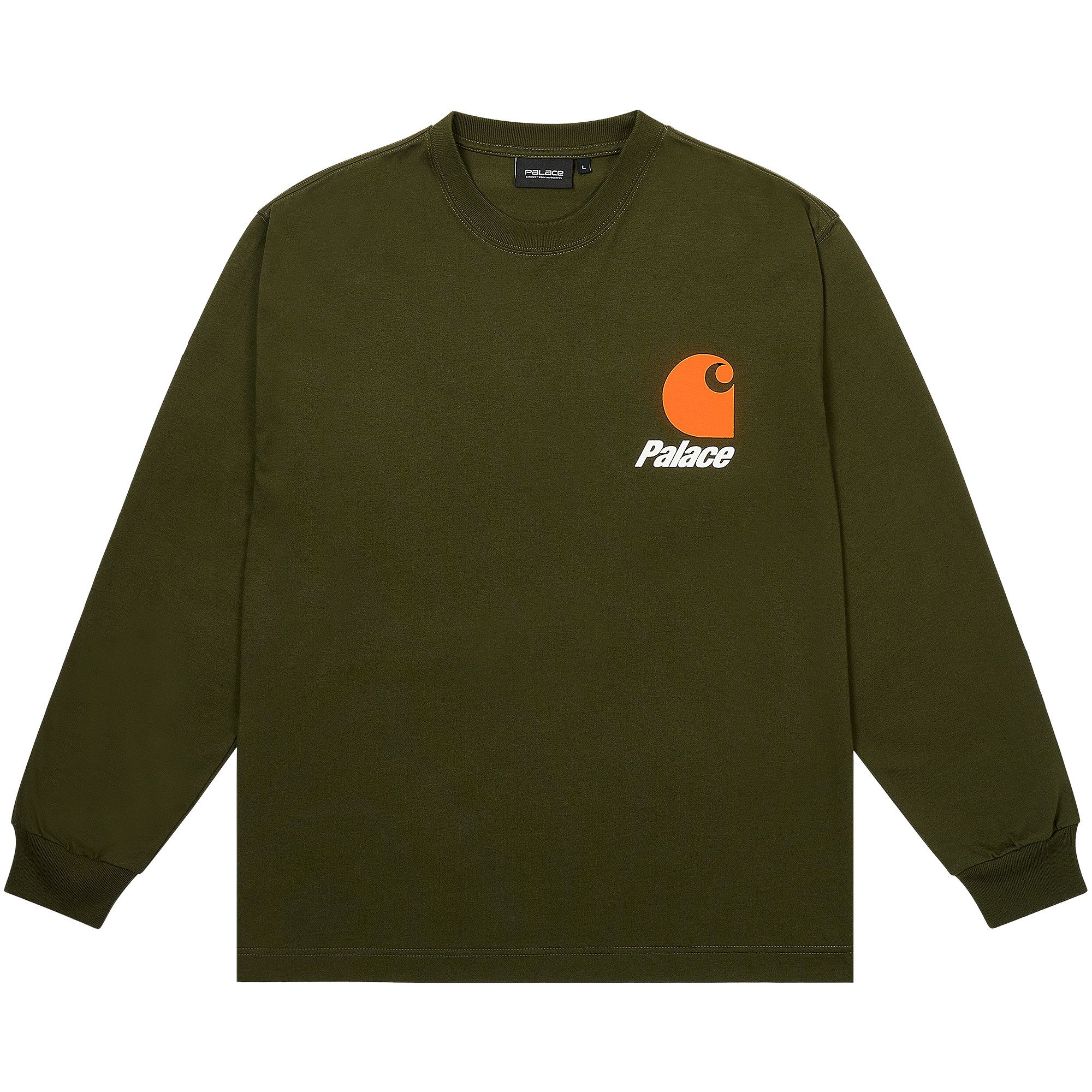 Buy Palace x Carhartt WIP Logo Long-Sleeve 'Plant' - I035650 PLAN