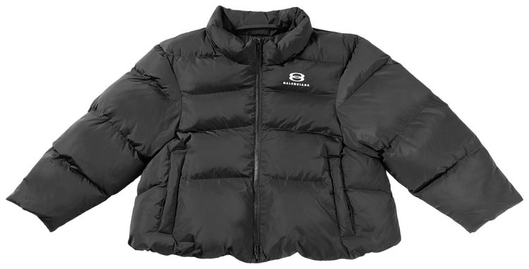 Balenciaga Off Shoulder Puffer Black