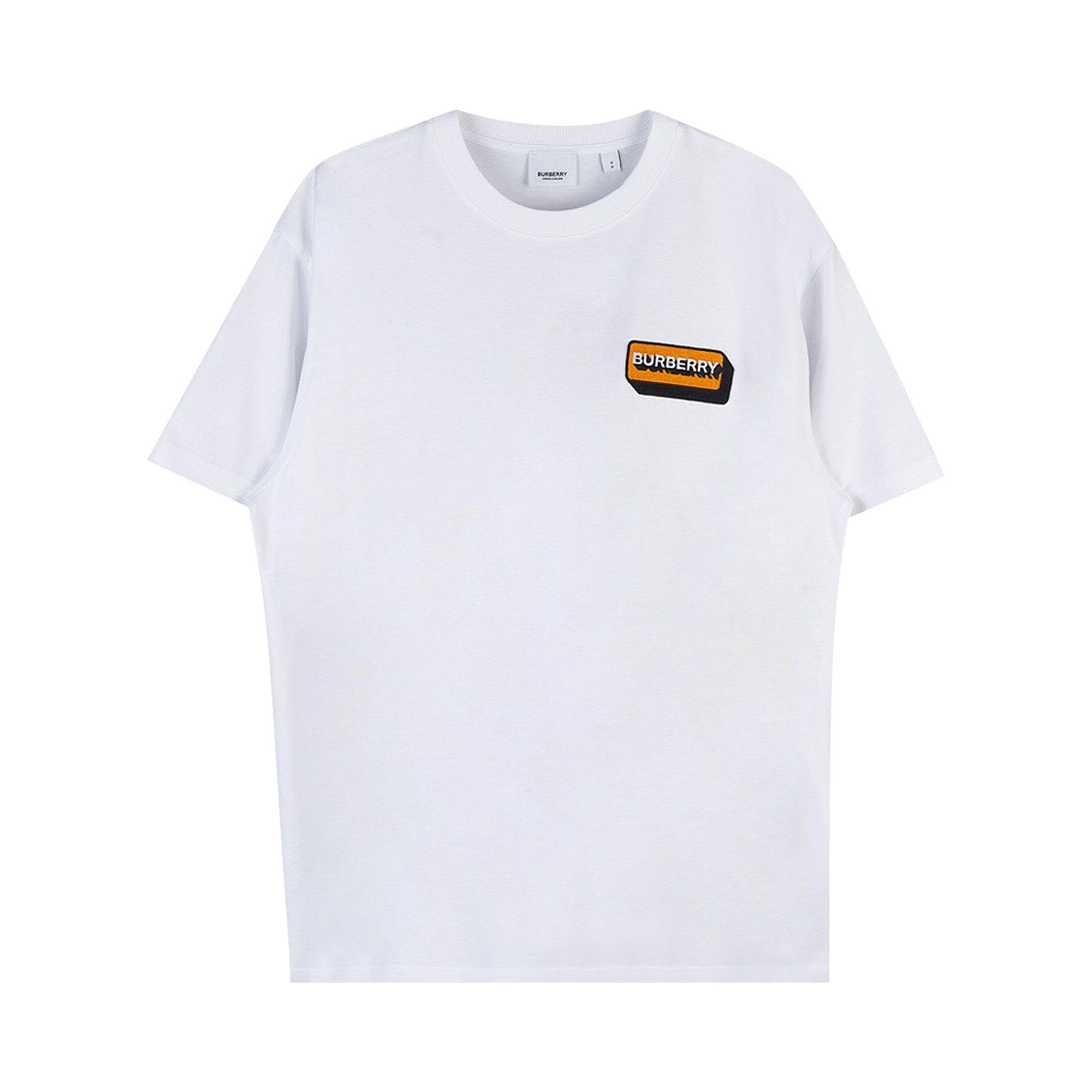 Buy Burberry Logo Appliqué T-Shirt 'White' - 8058093 | GOAT