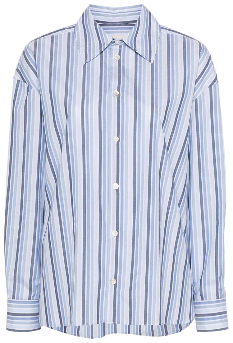 Marni Parade Print Poplin Cocoon Shirt Lake
