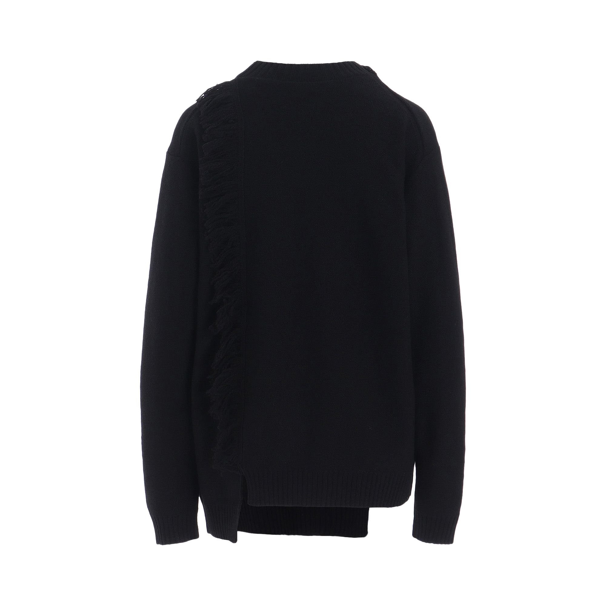 Buy Y's Jagged Edge Knit Jacquard Sweater 'Black' - YB K86 682 2