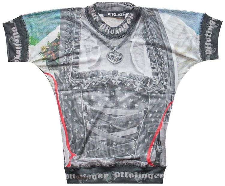 Ottolinger Mesh T Shirt Dirndl Print