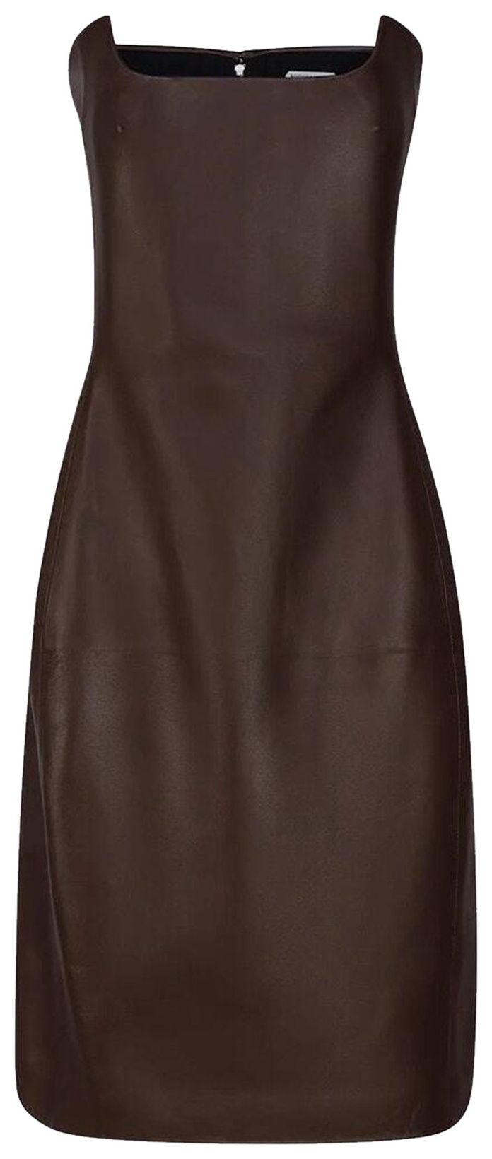 Bottega Veneta Midi Bustier Dress Dark Milk Chocolate