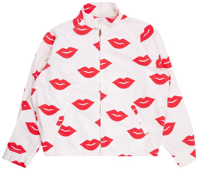 SAINT Mxxxxxx Lips Printed Jacket White