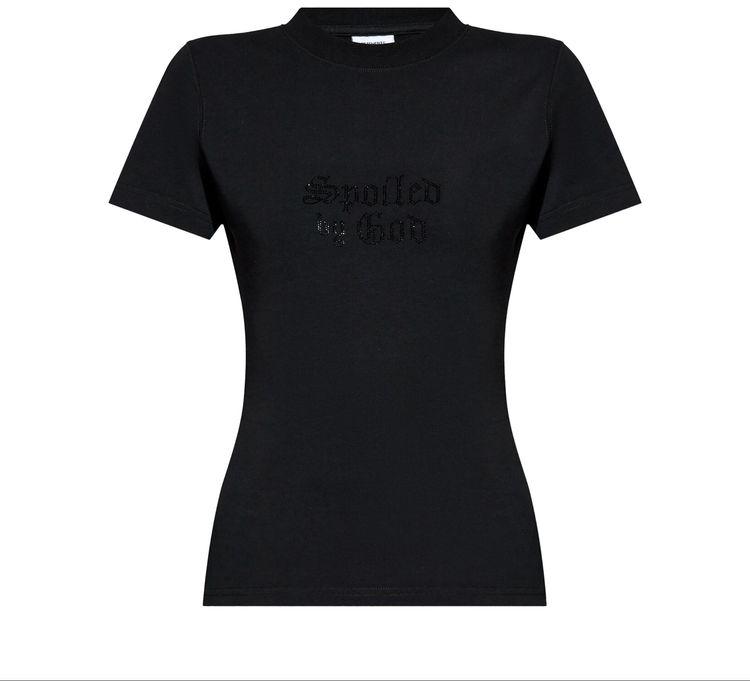 Vetements Spoiled By God Fitted T Shirt Black