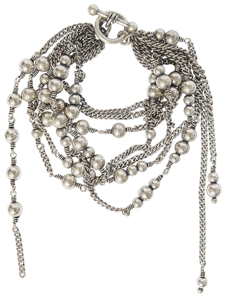 Ann Demeulemeester Veli Multi Chain Bracelet Antique Silver
